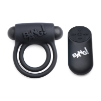 Bang! 28X Remote Control Vibrating Cock Ring & Bullet - эрекционное виброкольцо с дистанционным управлением, 7.6 см (чёрный)