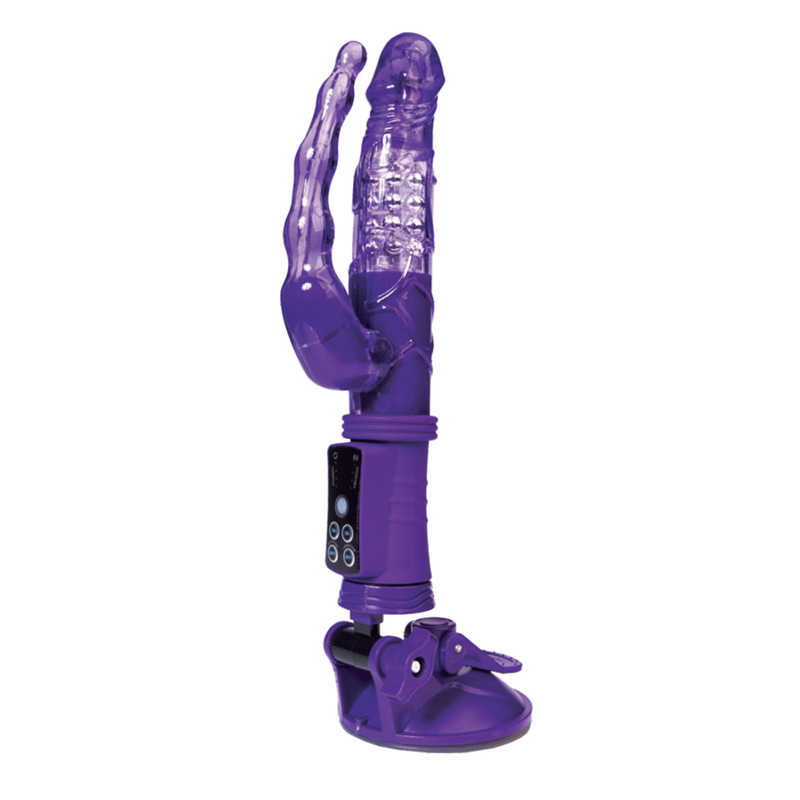 A-toys - анально-вагинальный вибратор на присоске, 22х3 см (фиолетовый)