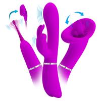 Baile Thrill Kit - Вибромассажёр с сменными насадками, 20х3.2 см (фиолетовый)