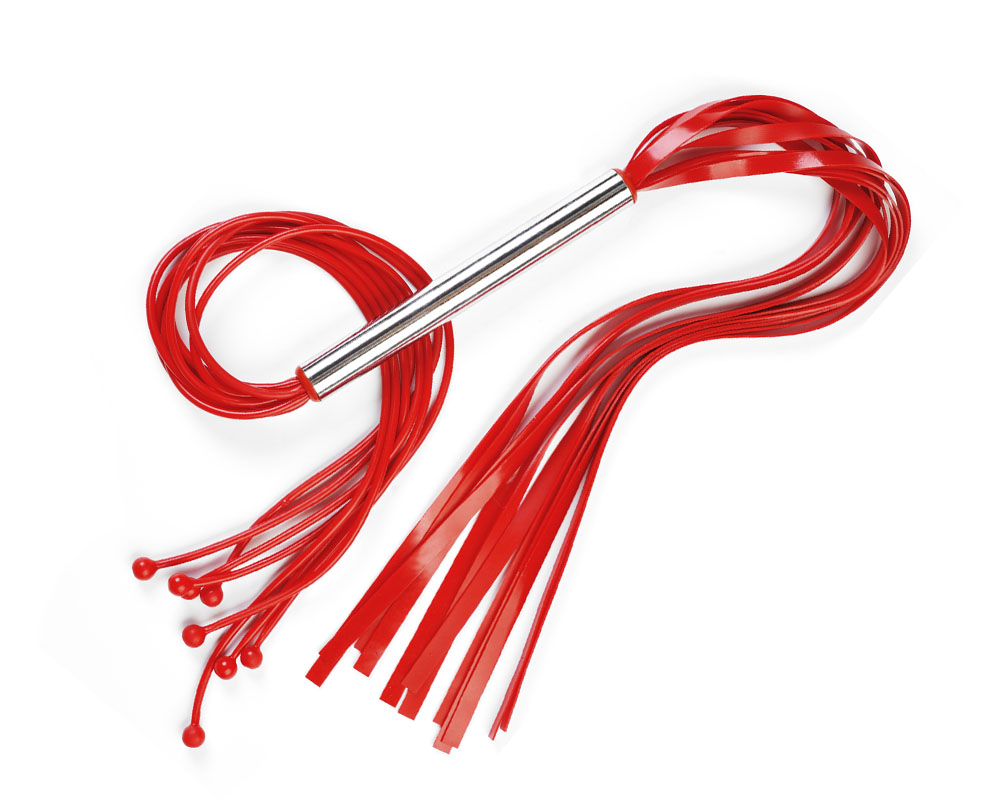 СК-Визит двухсторонняя плеть из латекса, 60 см (красный) - фото 1