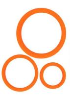 Кольца эрекционные в наборе от Sexy Friend, 5 см (оранжевый)