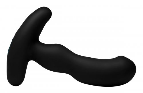 Pro-Digger 7X Silicone Stimulating Beaded P-Spot Vibe - массажёр простаты, 14.6х3.3 см (чёрный) - фото 1