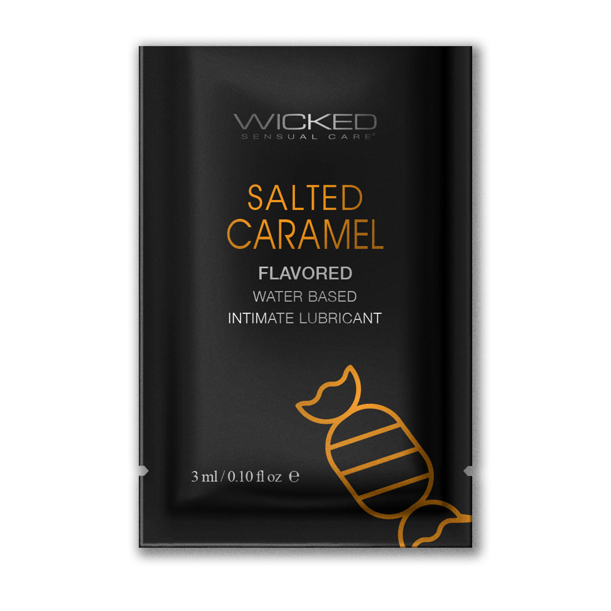 WICKED AQUA Salted Caramel - Лубрикант со вкусом соленой карамели, 3 мл