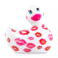 Big Teaze Toys I Rub My Duckie 2.0 Romance Collection вибратор-уточка, 9 см (белый с красным)