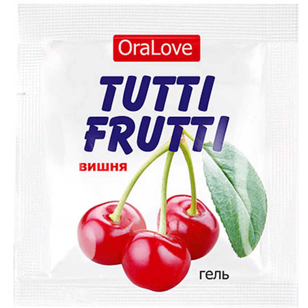 Биоритм Tutti-Frutti OraLove - Оральная смазка на водной основе, 4 мл (вишня)