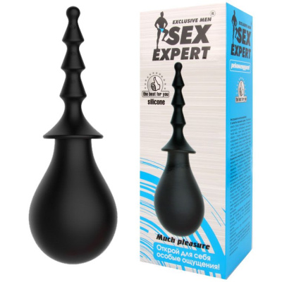Sex Expert - Гигиенический анальный душ, 10х2 см (чёрный)
