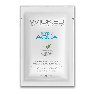 Wicked Simply AQUA - Легкий лубрикант на водной основе, 3 мл