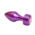 4sexdream фиолетовая металлическая анальная пробка со стразом в основании, 7.8х2.9 см (розовый) 