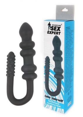 Sex Expert - Love Yourself - Рельефный анальный стимулятор, 11,7 см (чёрный) 
