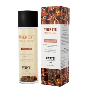 Exsens Tiger Eye Macadamia - Органическое массажное масло с камнями, 100 мл (макадамия)