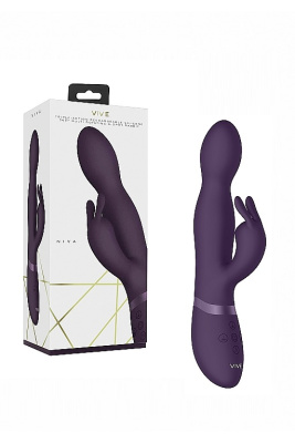 Vive Niva вибратор-кролик с ротацией и с функцией мгновенный оргазм, 22х4.2 см (фиолетовый)