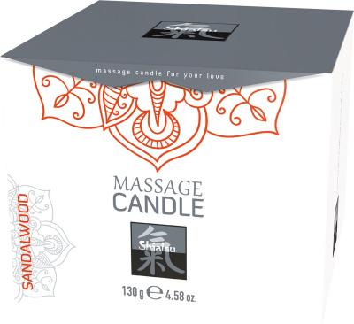Shiatsu Massage Candle Sandalwood - Ароматизированная массажная свечка, 130 г (сандал)