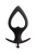 Анальная вибровтулка-расширитель POPO Pleasure by TOYFA Cordis, силикон, черная, 17 см, Ø 7,5 см