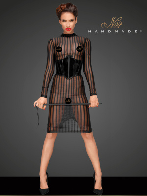 Noir Handmade Classic dress - Классическое платье из эластичного фатина, L (чёрный)