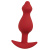 Le Frivole Libra - Бордовая анальная пробка размера L, 14.2х4.4 см 