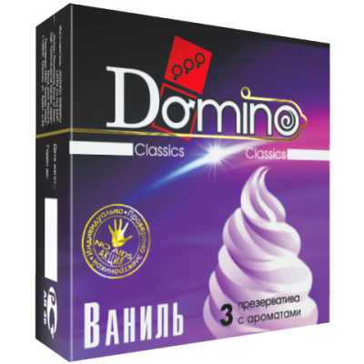 Презервативы DOMINO Ваниль ароматом, 3 шт.