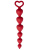 Heart Ray - Анальная цепочка с колечком, 17.5х2.45 см. (бордовая)