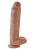 King Cock 11 Cock with Balls - Фаллоимитатор-гигант на присоске с мошонкой, 28х6.4 см (карамель)