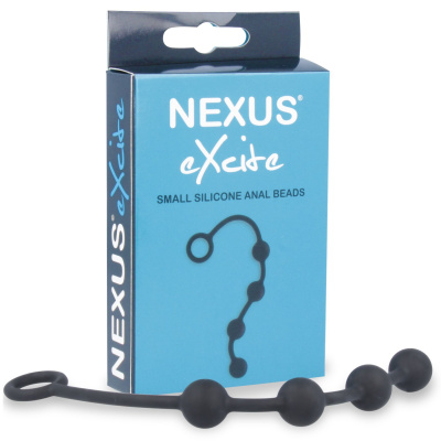 Nexus Excite- анальная цепочка из силикона, 24х2 см (чёрный)