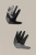 Чёрные пэстисы Hands в форме ладошек с пайетками, 5х7 см