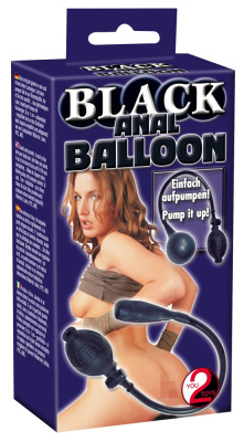 Анальная втулка Anal Balloon, 3 см (чёрный) 