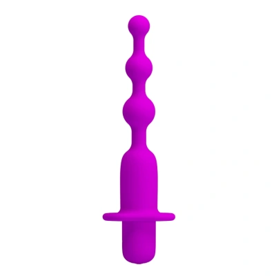 Анальная ёлочка с вибрацией PrettyLove Hermosa, 13.7 см (фиолетовый) 