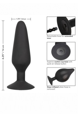 COLT XXXL Pumper Plug with Detachable Hose - Расширяющаяся анальная пробка, 16 см (черный) 