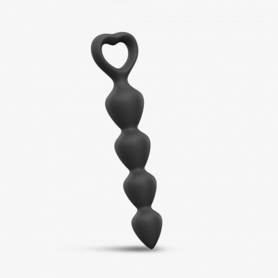 Love to Love BIG BANG Large Black Onyx анальная цепочка, L 14.4х3.3 см (чёрный)