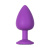 Lola Games Emotions Cutie Large фиолетовая силиконовая анальная пробка со стразом, 10х4.2 см (голубой) 
