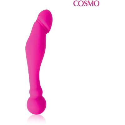 Двухсторонний фаллоимитатор Cosmo 18 см (розовый)