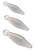 Три анальные пробки Finger Rimmer, 7,5 см, 5,5 см, 3 см (серый) 