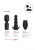 Switch Pleasure Kit #3 набор состоящий из универсальной базы, 2 взаимозаменяемых насадок, маски для глаз и пуховки (чёрный) 