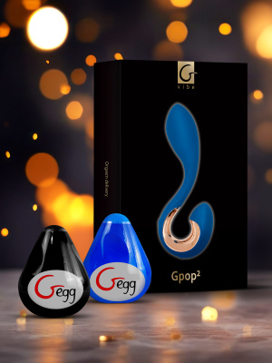 Подарочный набор от Gvibe: вибратор Gpop 2 и яйцо мастурбатор Gegg (2шт)