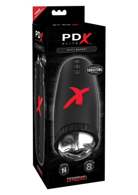 PDX Elite Moto-Bator Pipedream - Автоматический мастурбатор-ротик, 23 см (чёрный)
