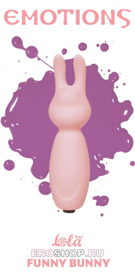 Lola Toys Emotions Funny Bunny - маленький вибратор для клитора, 8.2х2.3 см (розовый) 