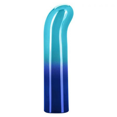 California Exotic Novelties Glam - Изогнутый вибратор для клитора с силой Wand, 12х3.2 см (голубой) 