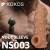 Kokos Nude Sleeve NS003 - Открытая насадка на член с бугорками и подхватом мошонки, 14х4.2 см (размер L) 