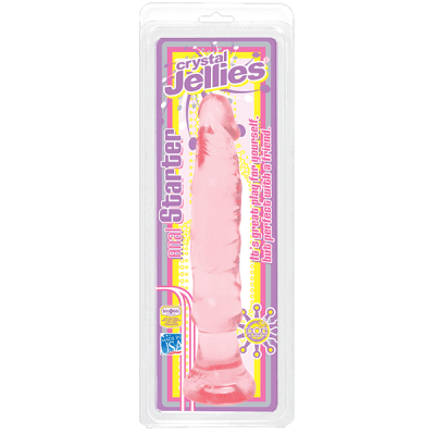 Doc Johnson Crystal Jellies - Анальная пробка, 15 см ( розовый)