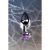 ToyFa Metal - Серебристая анальная пробка с кристаллом, 8х3.4 см (фиолетовый) 