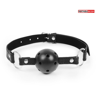 NoTabu - Кляп-шарик с дырочками для воздуха, 4 см (чёрный)