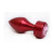 4sexdream красная металлическая анальная пробка со стразом в основании, 7.8х2.9 см (розовый) 