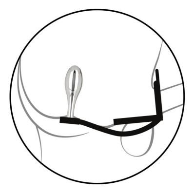 STARFUCKER TEARDROP PLUG - Анальная пробка с кольцами для члена и мошонки, 7 см (серебристый) 