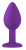 Lola Games Emotions Cutie Small фиолетовая силиконовая анальная пробка со стразом, 7х2.7 см (прозрачный) 