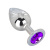 Erotic Fantasy Violet Dream - Большой плаг из стали с фиолетовым кристаллом, 9.5х3.5 см (фиолетовый) 