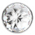 Diamond Clear Sparkle Large - Металлическая анальная пробка, 8 см (прозрачный) 