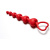 Love Beam Core - Анальная цепочка с кольцом, 19х3.2 см. (бордовая)