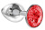 Lola Games Diamond Red Sparkle Small металлическая анальная пробка с кристаллом, 7х2.8 см (красный) 