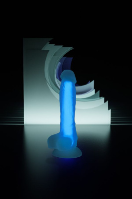 Beyond by Toyfa Matt Glow - Фаллоимитатор светящийся в темноте, 18 см (голубой)