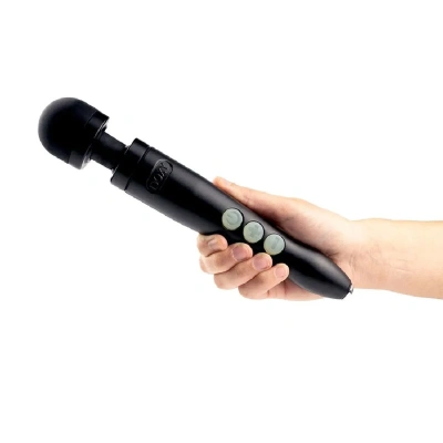 Doxy Die Cast 3R - очень мощный безпроводной вибратор-микрофон в алюминиево-титановом корпусе, 28х4.5 см (чёрный матовый) 