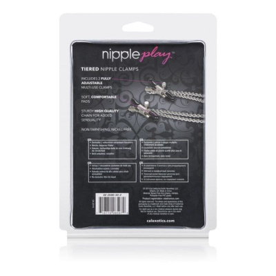 Tiered Nipple Clamps - Зажимы на соски с цепочкой, 38 см